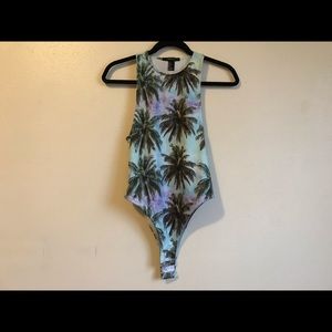 FOREVER 21 racerback one piece bodysuit/swimsuit